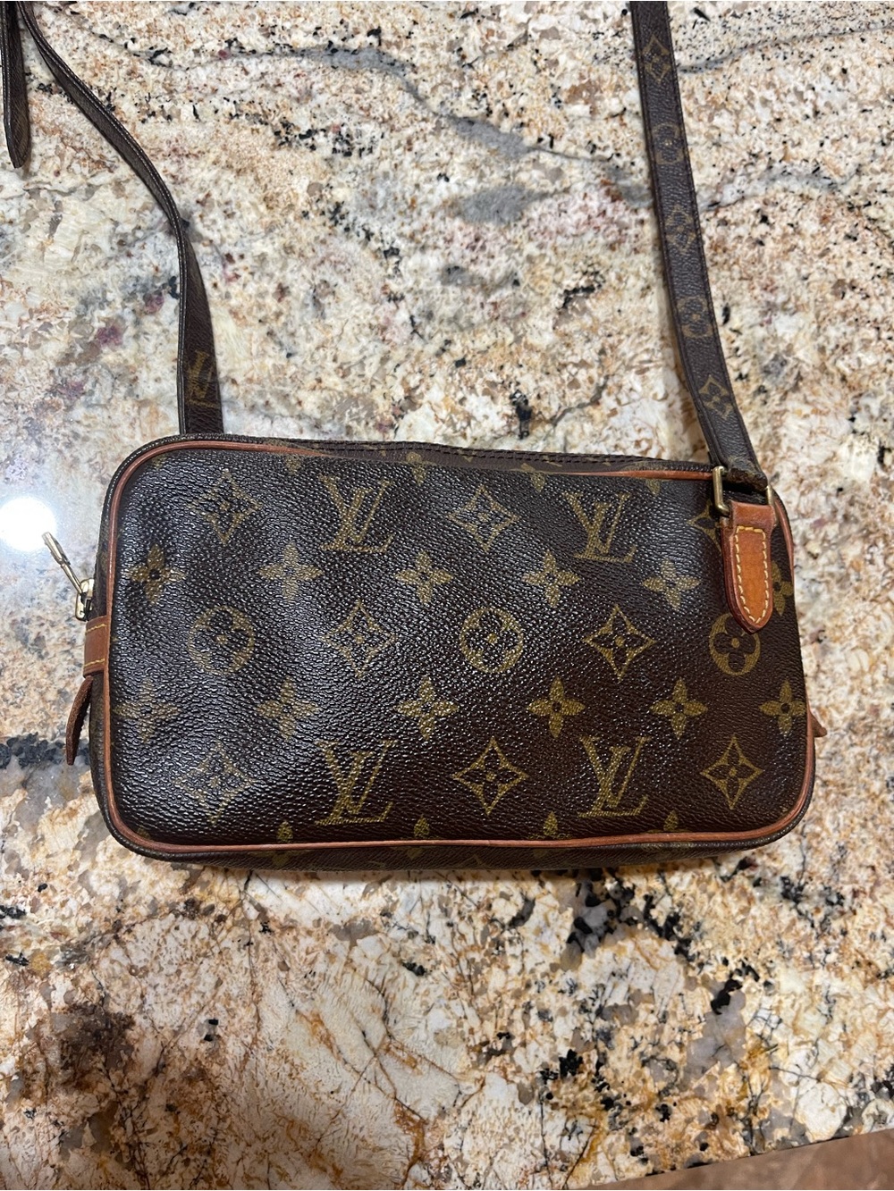 1987 Louis Vuitton Monogram Marly Bandolier Canvas Crossbody